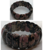 Rhodonite Crystal Cuff Bracelet