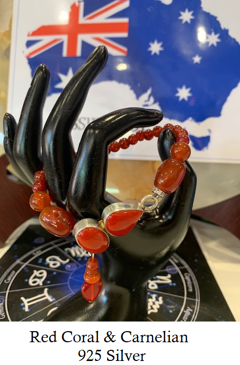 Coral outlet jade bracelet