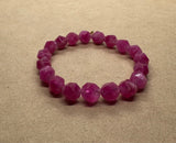 Pink Tourmaline Faceted Crystal Bracelet