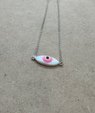 Mother of Pearl Evil Eye Necklace