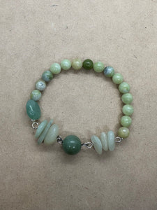 Green Jade and Green Aventurine Bracelet