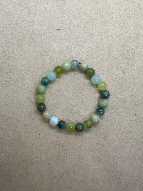 Mixed Green Jade Bracelet