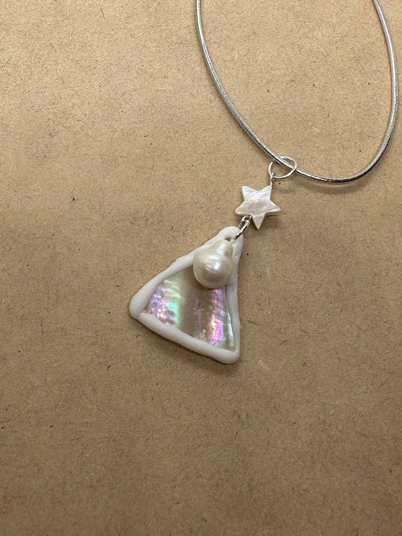 Mother of Pearl and Pearl Pendant