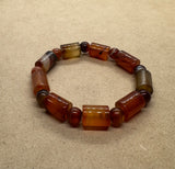 Carnelian & Brown Agate Bracelet
