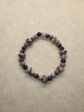 Rhodonite Crystal Beaded Bracelet