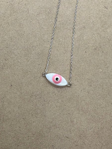 Mother of Pearl Evil Eye Necklace