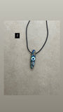 Imperial Jasper Crystal & Evil Eye Necklace