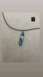Imperial Jasper Crystal & Evil Eye Necklace