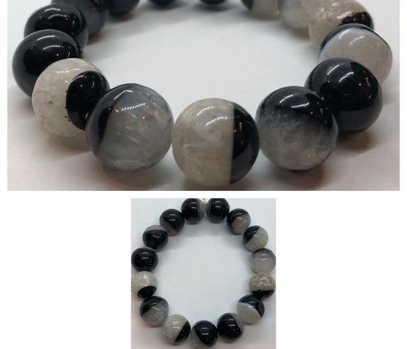 Yin Yang Agate Bracelet