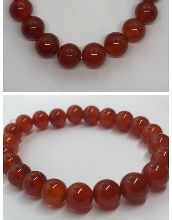 Red Agate Crystal Beaded Bracelet