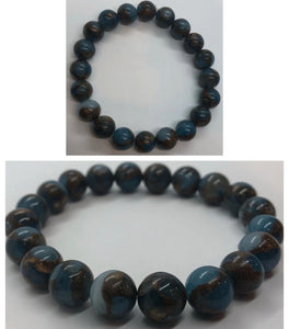 Light Blue Jasper Crystal Beaded Bracelet