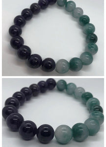 Jade Crystal & Amethyst Crystal Beaded Bracelet