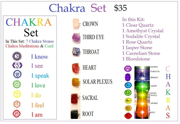 Chakra Set with Meditation Essential Oil