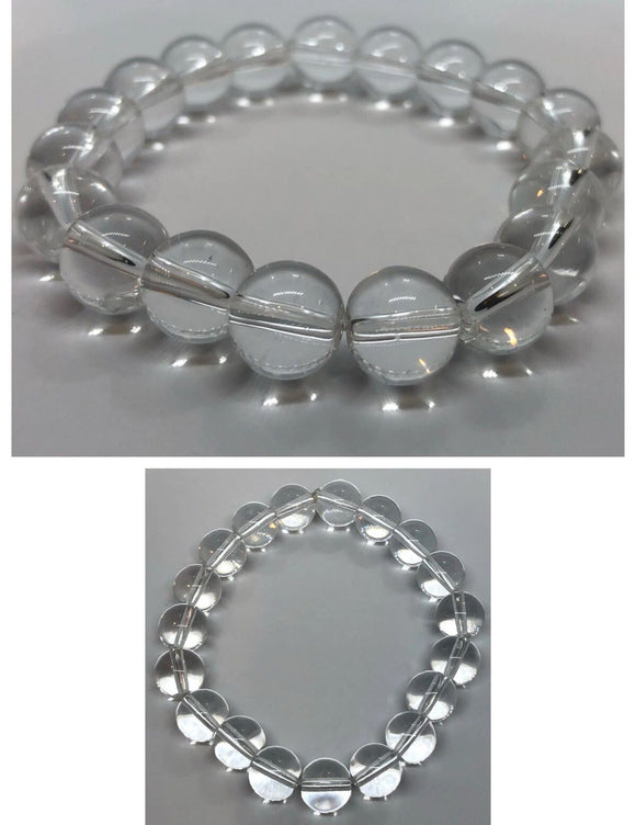 Clear Quartz Crystal Beaded Bracelet
