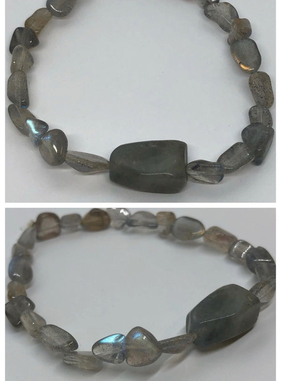 Labradorite Crystal Beaded Bracelet