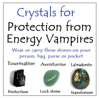 Crystals for Protection from Energy Vampires