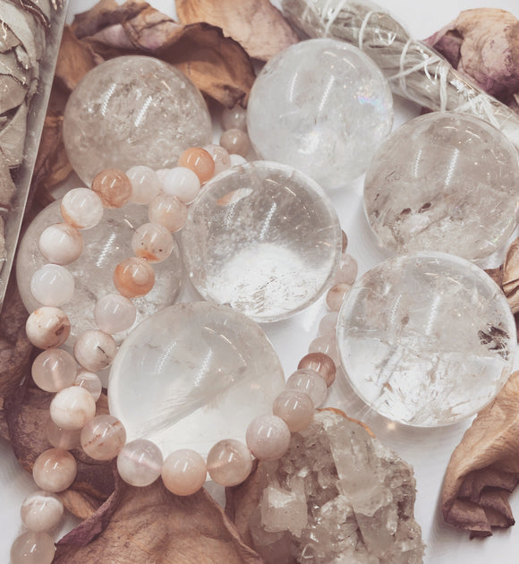 Small Clear Quartz Crystal Sphere Balls