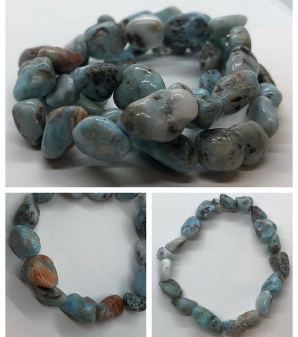 Larimar Crystal Beaded Bracelets