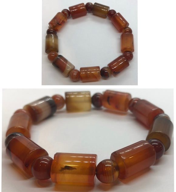 Carnelian Crystal Beaded Bracelet