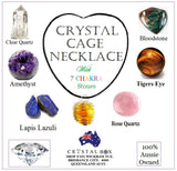 Crystal Cage Necklace with 7 Chakra Stones Kit