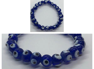 Dark Blue Evil Eye Beaded Protection Bracelet