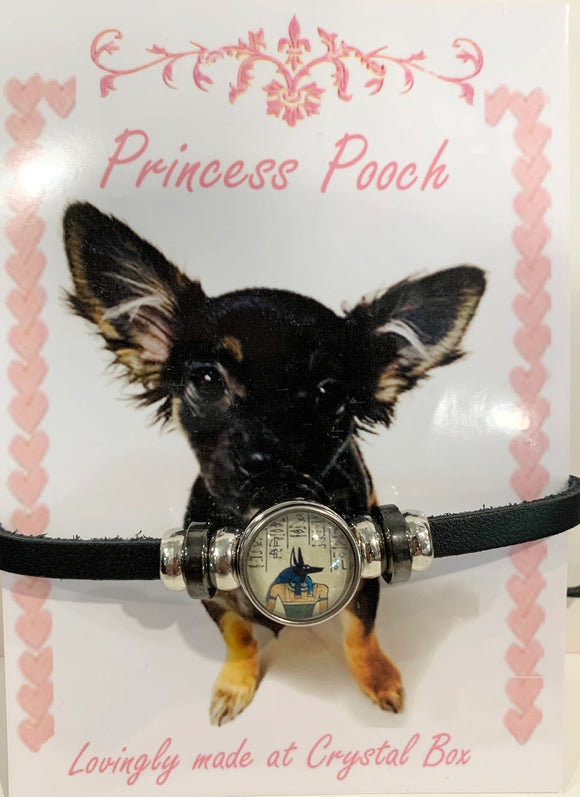 Princess Pooch Egyptian leather necklace
