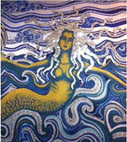 Reptilian Mermaid Mirrored Mosaic