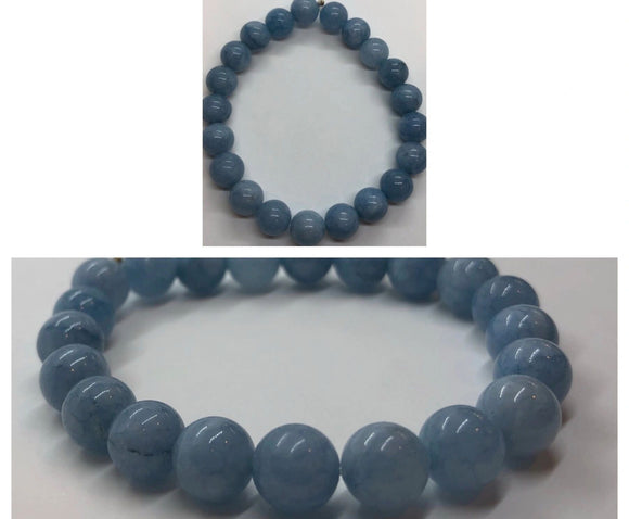 Aquamarine Crystal Beaded Bracelet