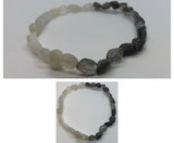 Rainbow Moonstone Crystal & Labradorite Crystal Beaded Yin Yang Bracelet