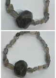 Labradorite Crystal Beaded Bracelet with Faceted Labradorite Centrepiece