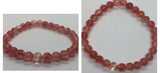 Strawberry Quartz Crystal Beaded Bracelet