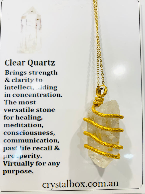 Clear Quartz Pendulum Necklace 6