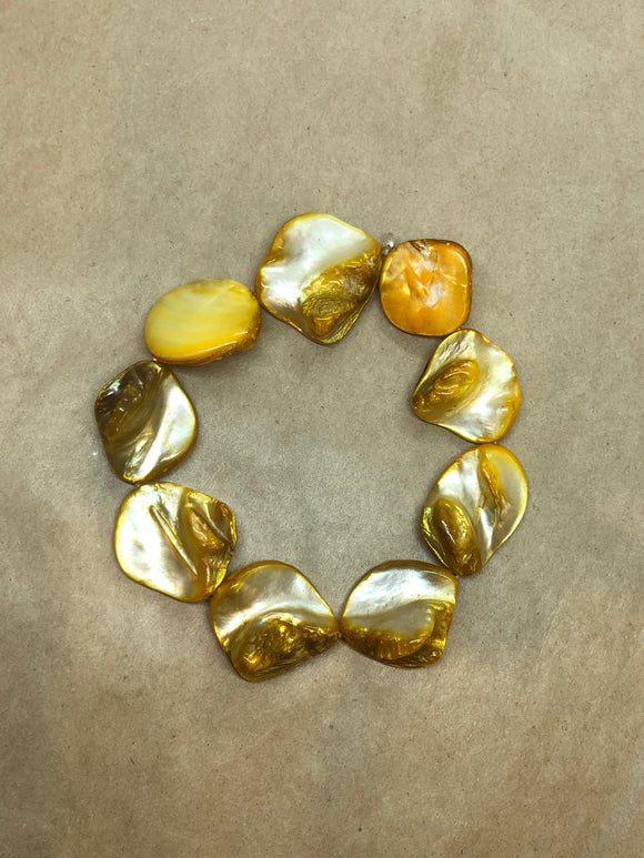 Yellow Shell Beaded Bracelet