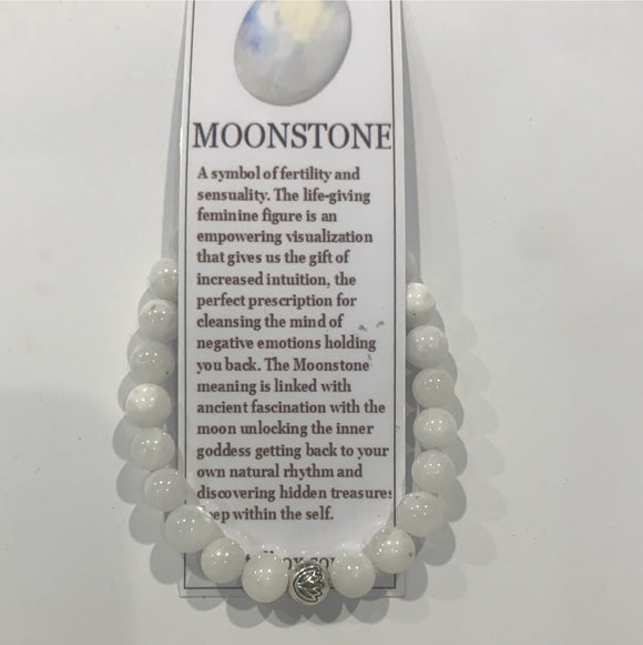 Moonstone Crystal Beaded Bracelet