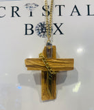 Paulo Santo Wood Necklace with Aura Crystals
