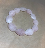 Rose Quartz Faceted Crystal Drops Bracelet
