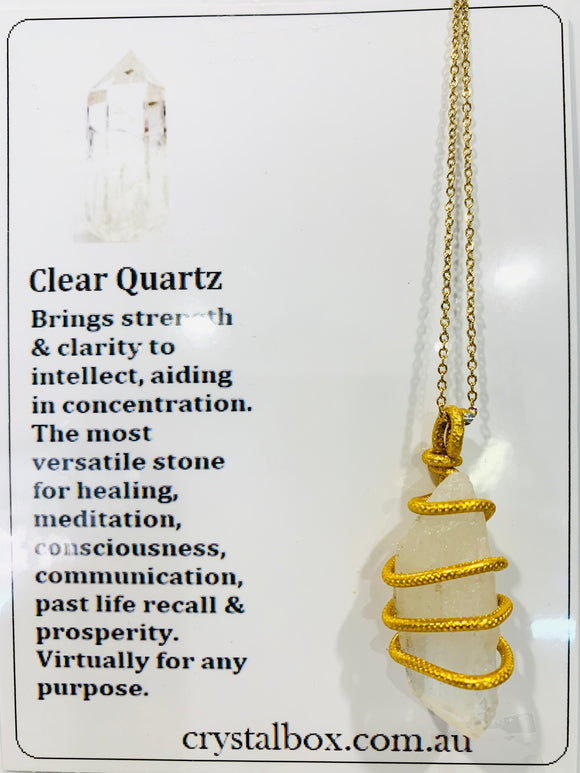 Clear Quartz Pendulum Necklace 3