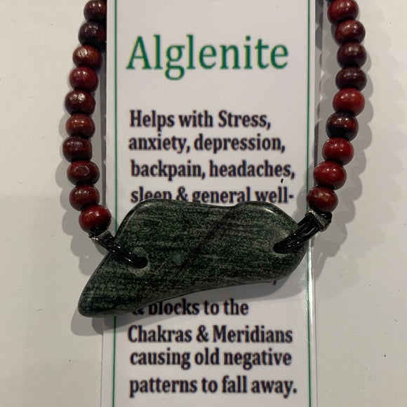 Alglenite Bracelet with Mala beads 14