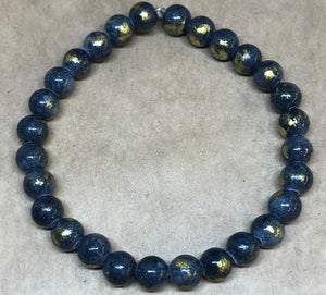 Black Lapis Lazuli Crystal Beaded Bracelet