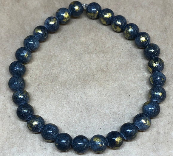 Black Lapis Lazuli Crystal Beaded Bracelet