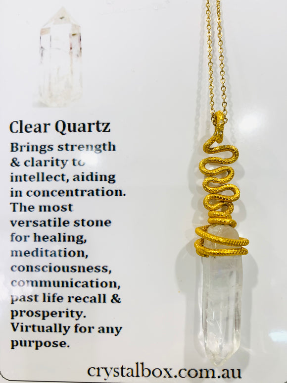 Clear Quartz Pendulum Necklace 2