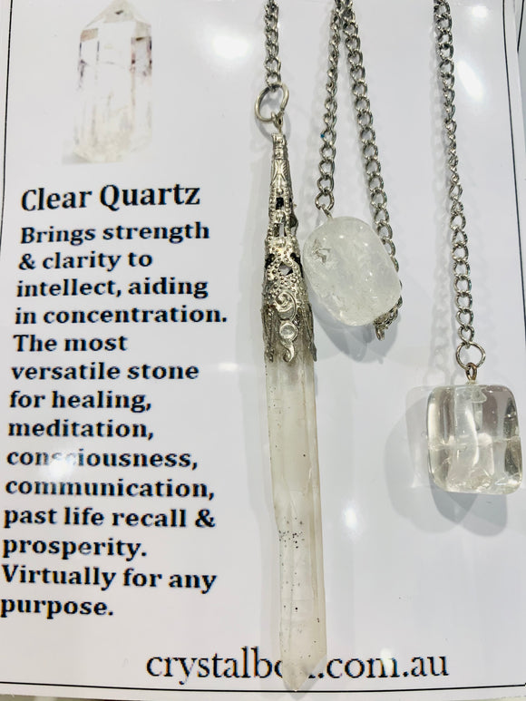 Clear Quartz Pendulum