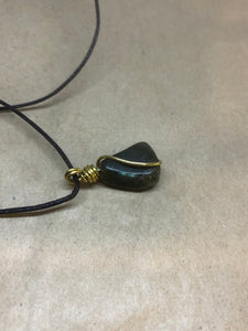 Labradorite Wired Crystal Pendant