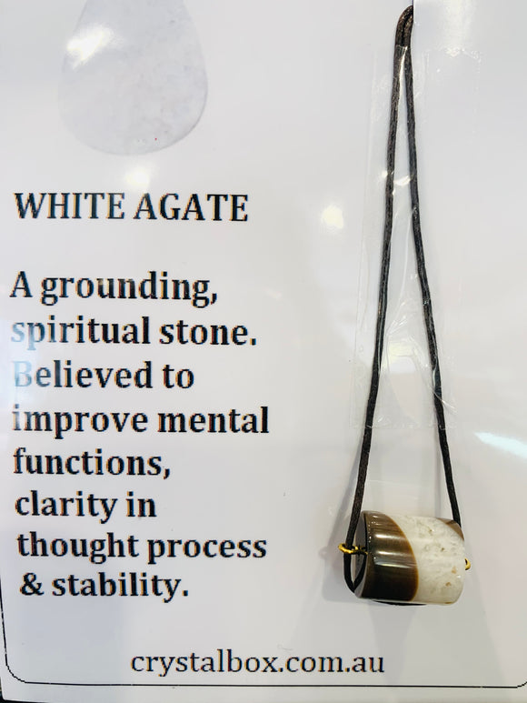 White Agate Necklace 1