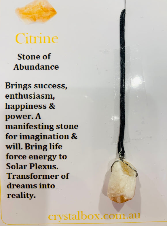 Citrine Raw Necklace 4