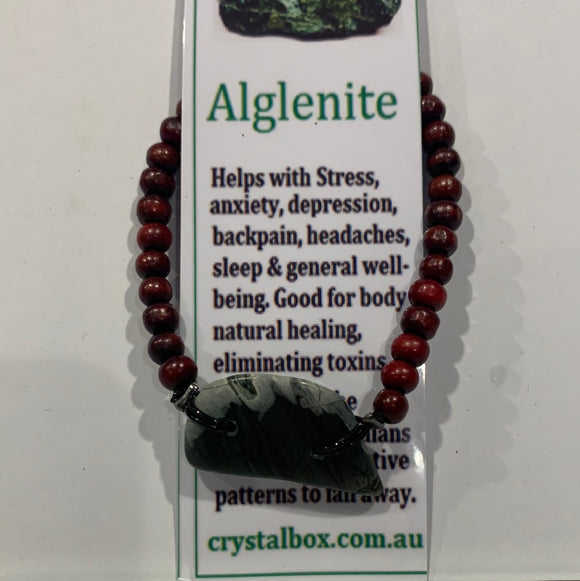 Alglenite Bracelet with Mala beads 5