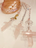 Rosary Prayer Beads, Rose Quartz & Pearls