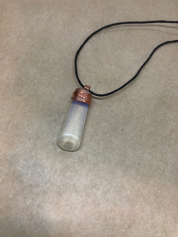 Opalite Crystal Wired Pendant Necklace