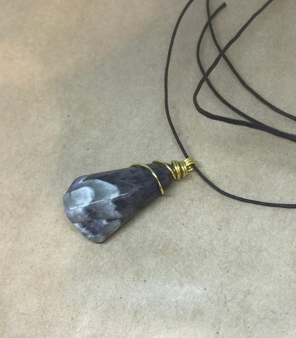Amethyst Wired Crystal Necklace