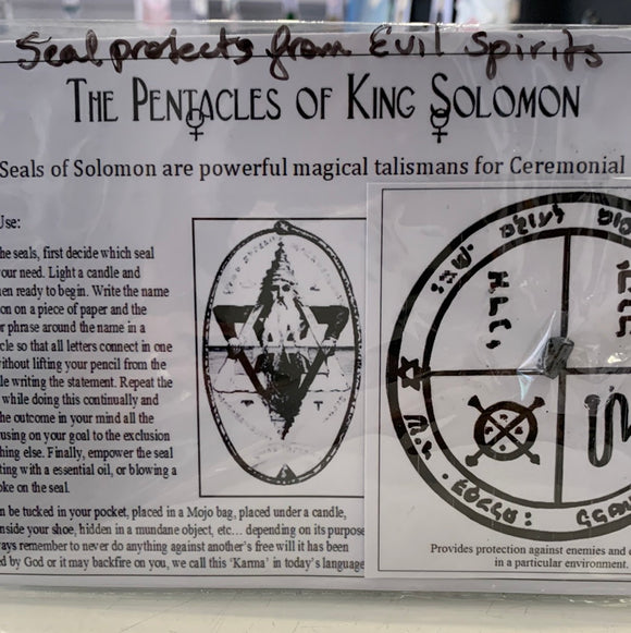 King Solomon seal protects from Evil Spirits – Crystal Box
